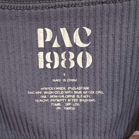 Navy Blue Ribbed Pacsun Sports Bra/ Bra Top - Picture 2 of 6